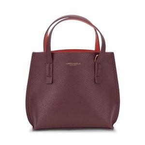 borsa tote mini viola-arancio